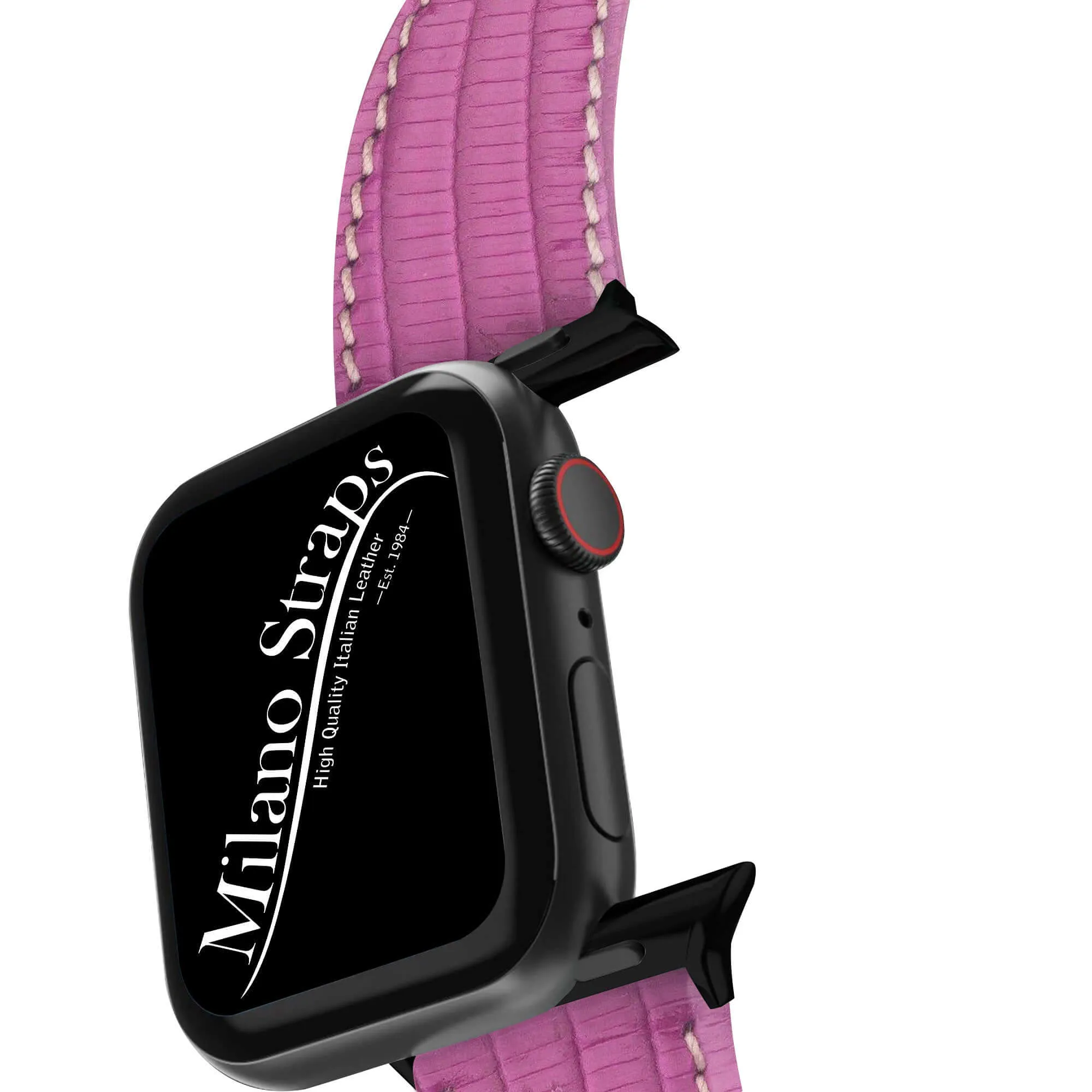 Fuchsia Lizard Apple Watch Leather Band  | Watch bands