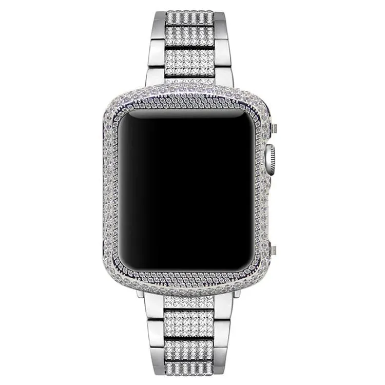 Full Loaded Handcraft Encrusted Bling Rhinestone Bezel Case For Apple Watch