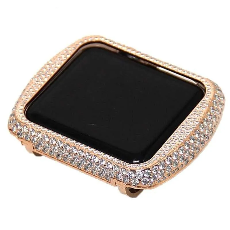 Full Loaded Handcraft Encrusted Bling Rhinestone Bezel Case For Apple Watch
