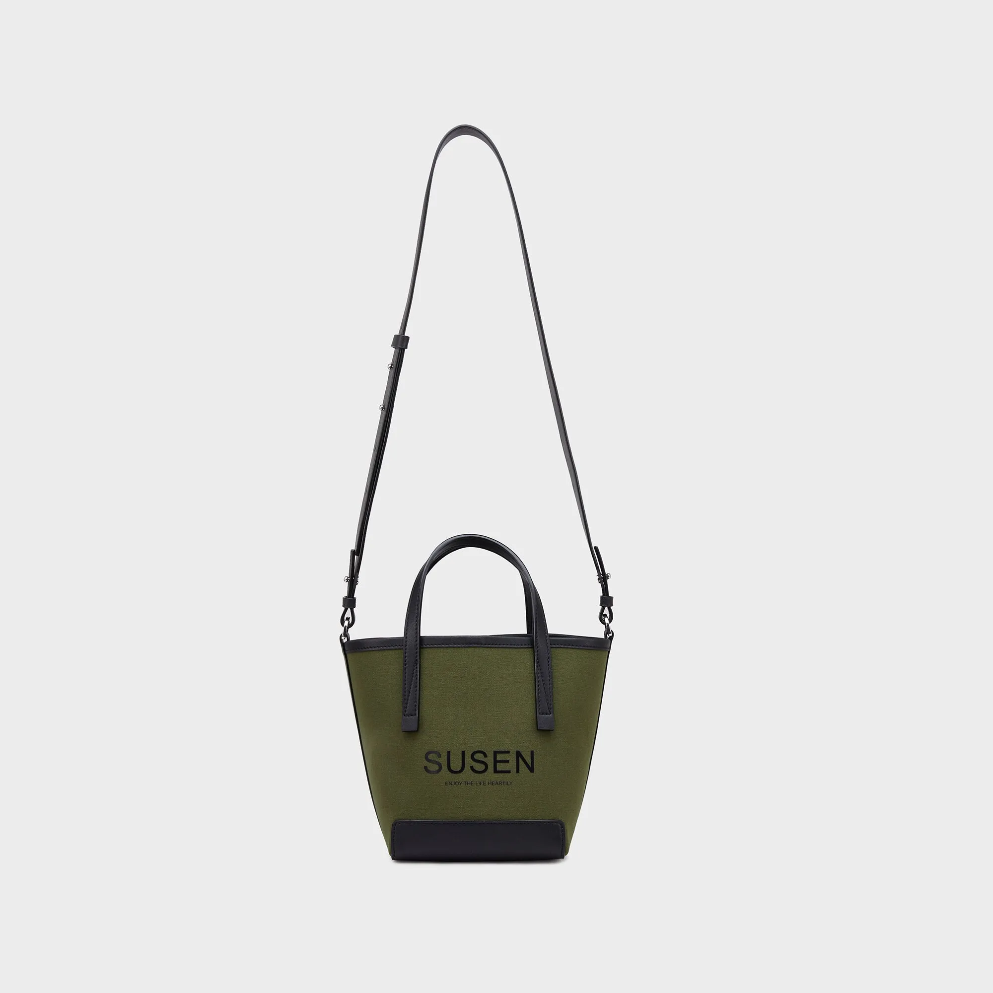 Gabriel Canvas Bucket Bag - Military Green