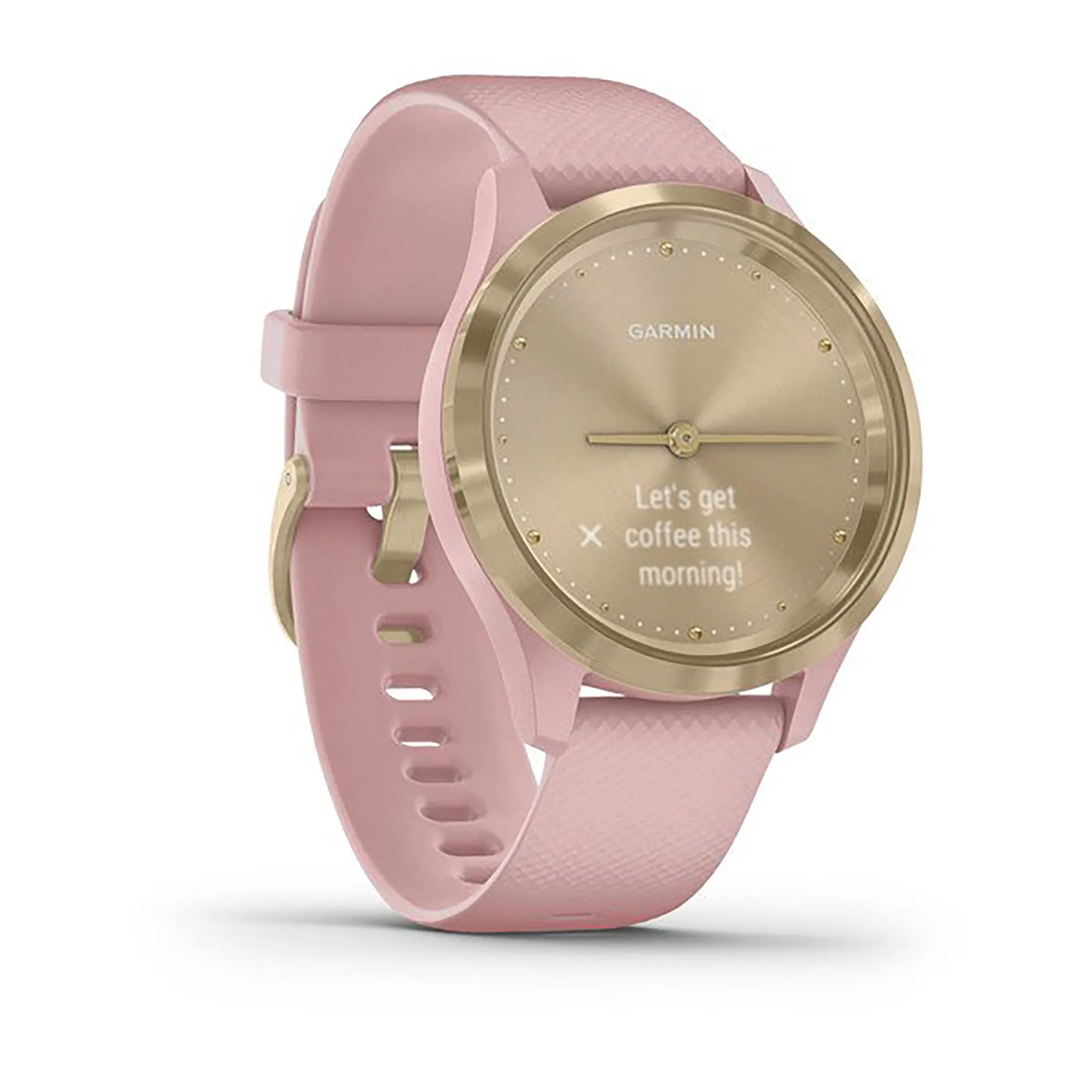 Garmin Vivomove 3S Silicone Dust Rose Strap Full Color Display Dial Watch - 010-02238-21