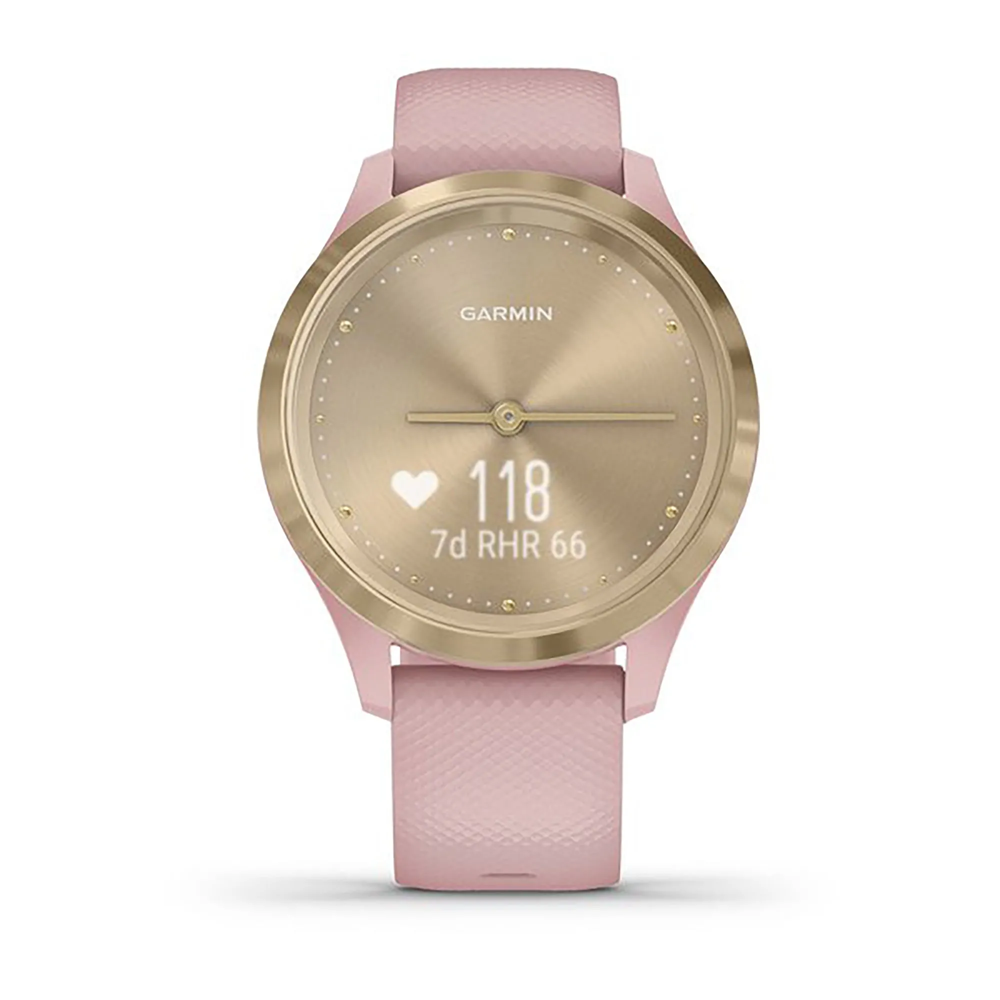 Garmin Vivomove 3S Silicone Dust Rose Strap Full Color Display Dial Watch - 010-02238-21