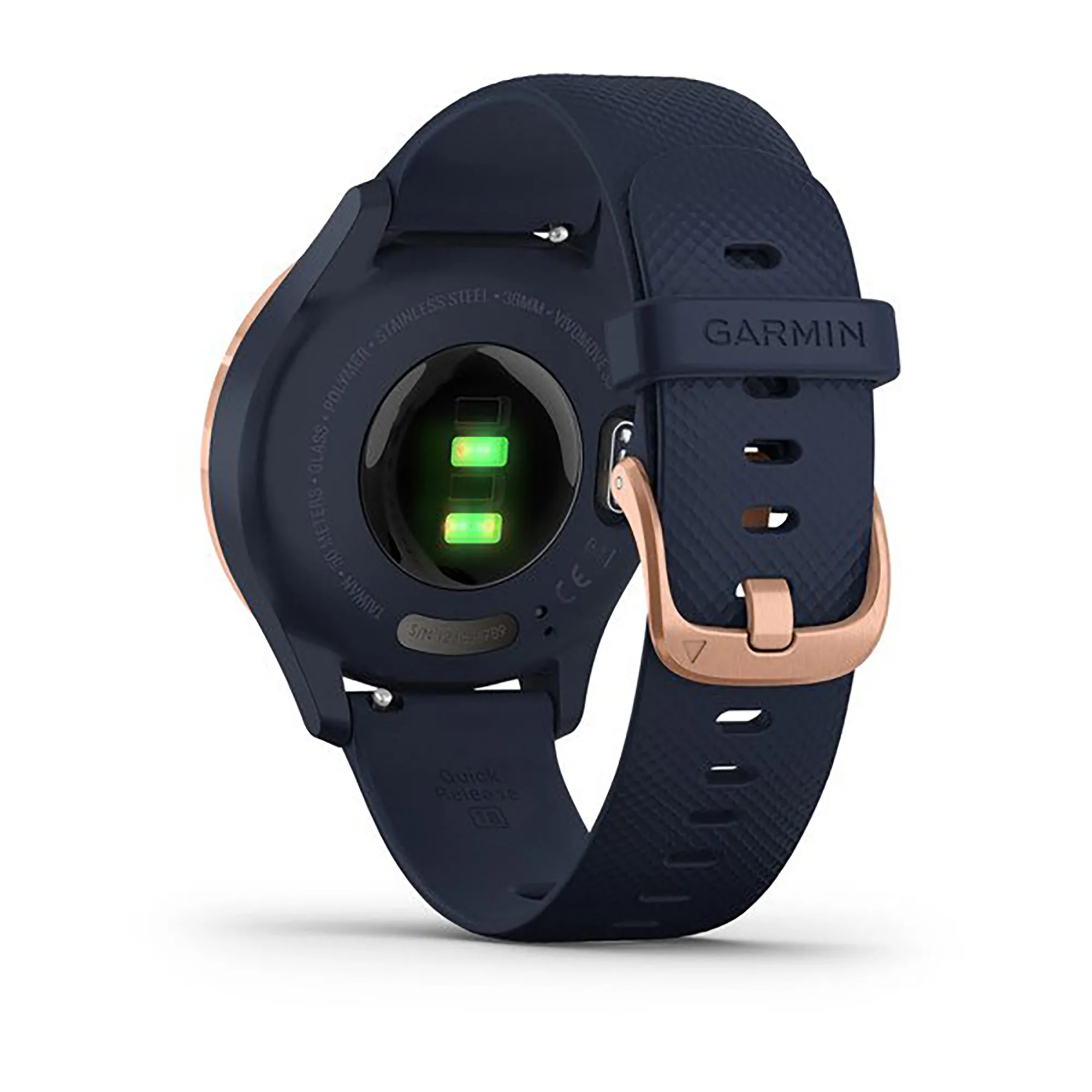 Garmin Vivomove 3S Silicone Navy Blue Strap Full Color Display Dial Watch - 010-02238-23