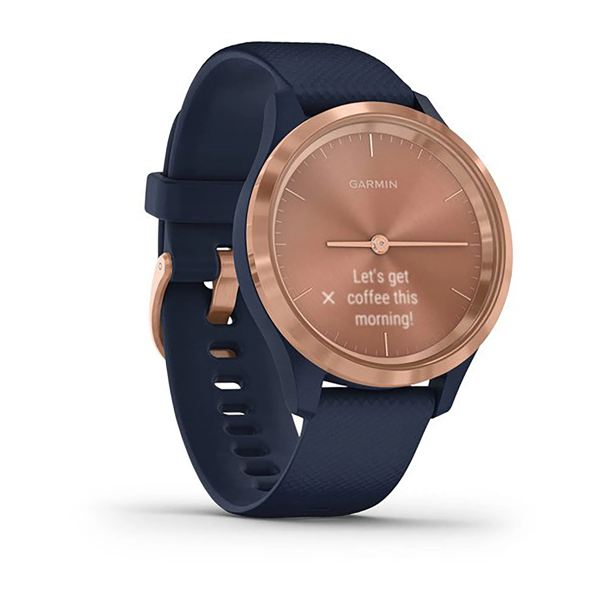 Garmin Vivomove 3S Silicone Navy Blue Strap Full Color Display Dial Watch - 010-02238-23