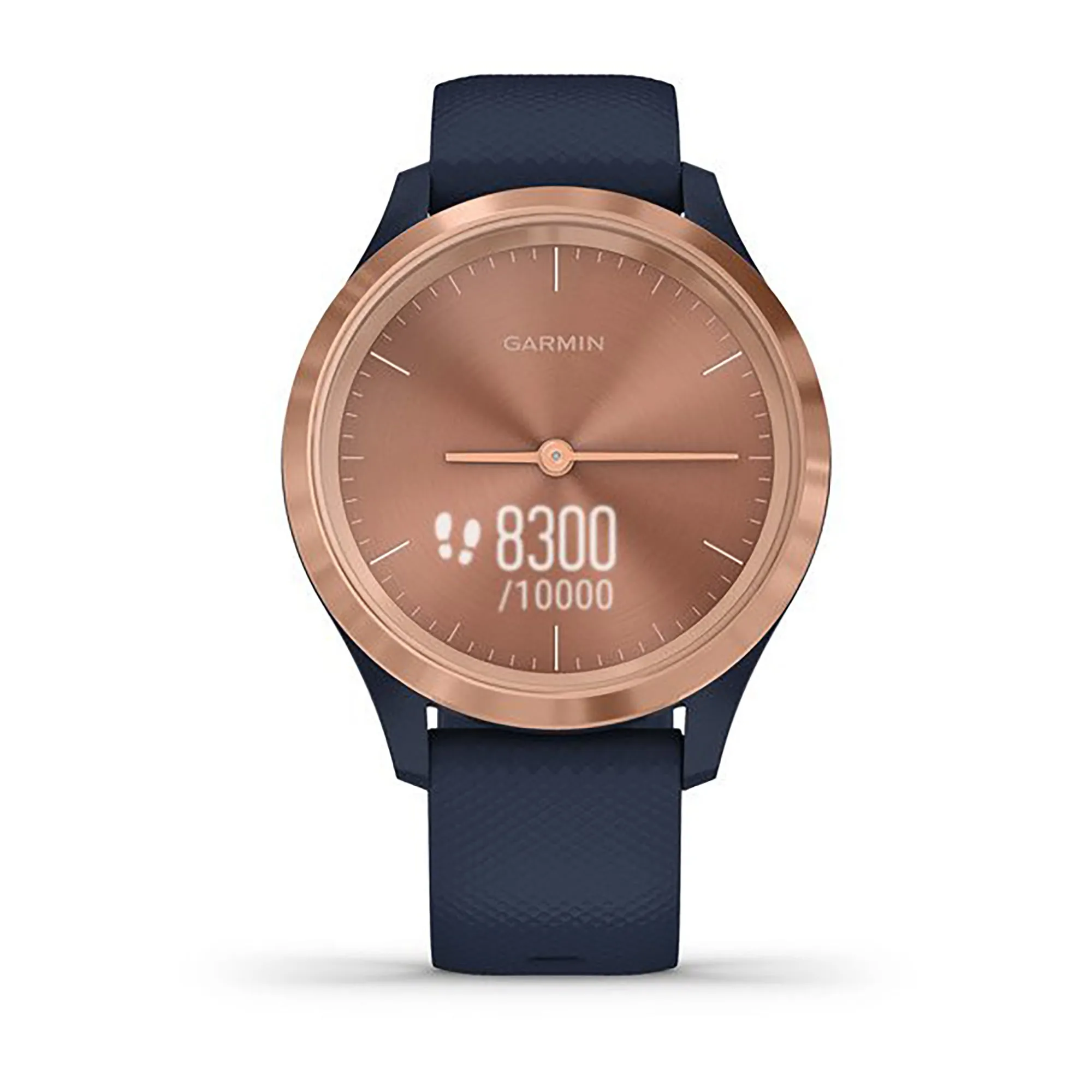 Garmin Vivomove 3S Silicone Navy Blue Strap Full Color Display Dial Watch - 010-02238-23