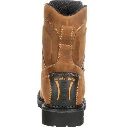 Georgia Men's Comfort Core 8" Composite Toe Logger Work Boot Brown GB00123