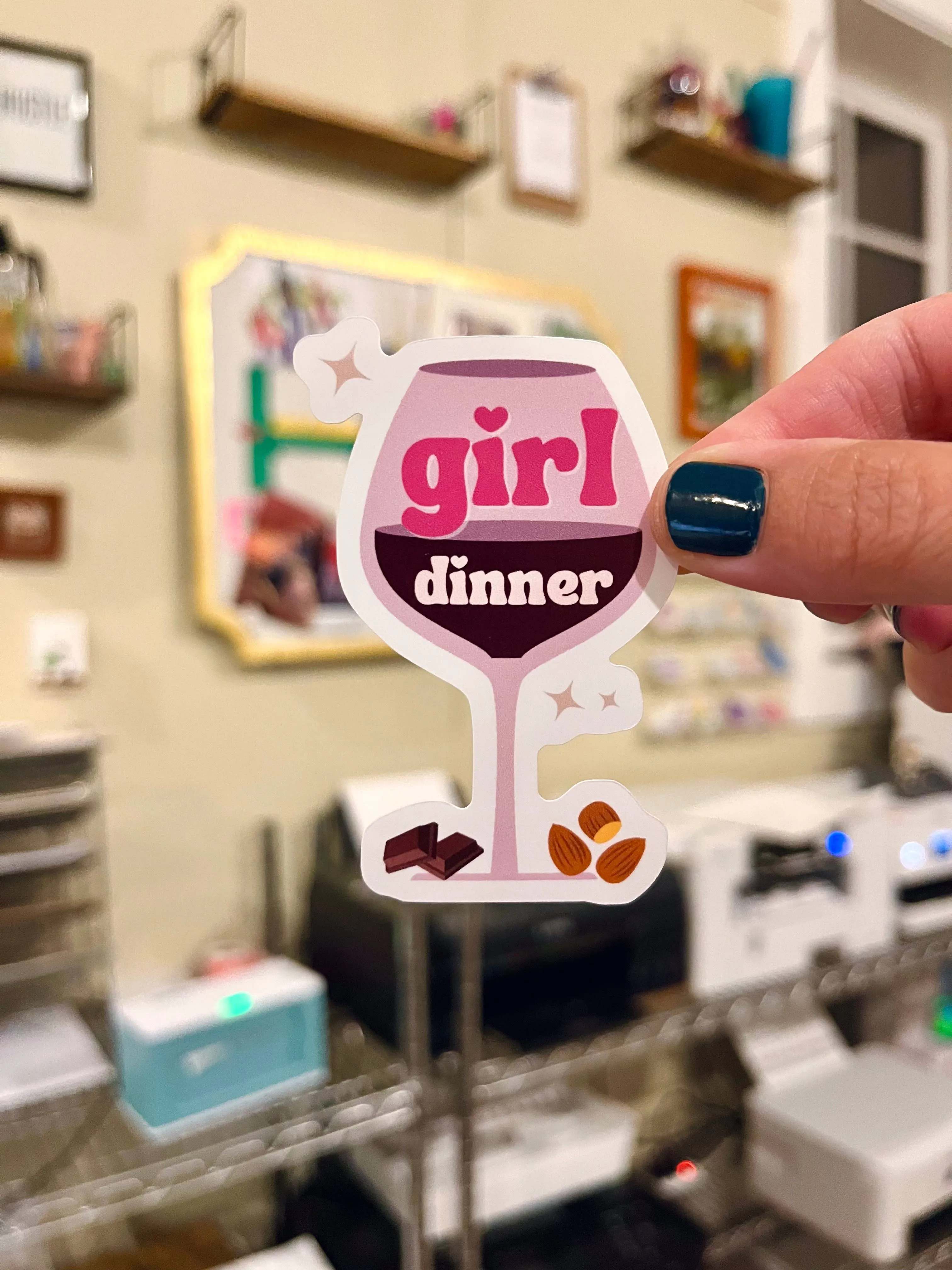 Girl Dinner Vinyl Sticker
