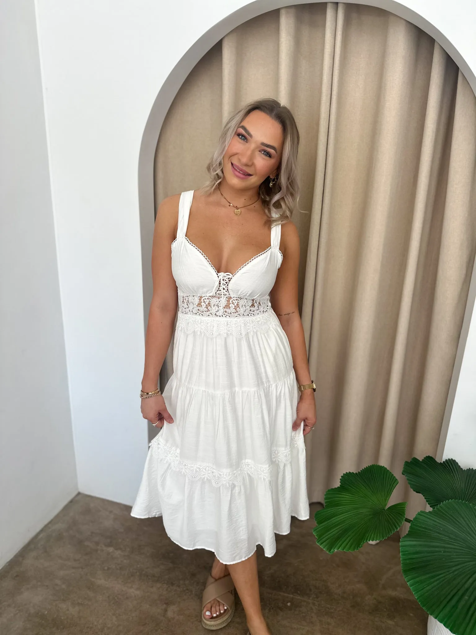 Golden Dress -White