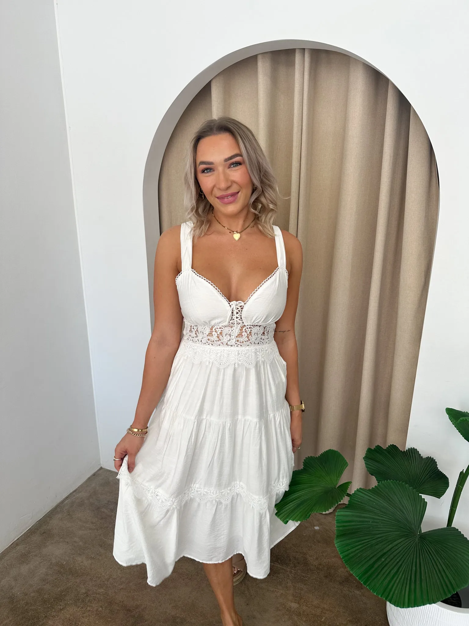 Golden Dress -White