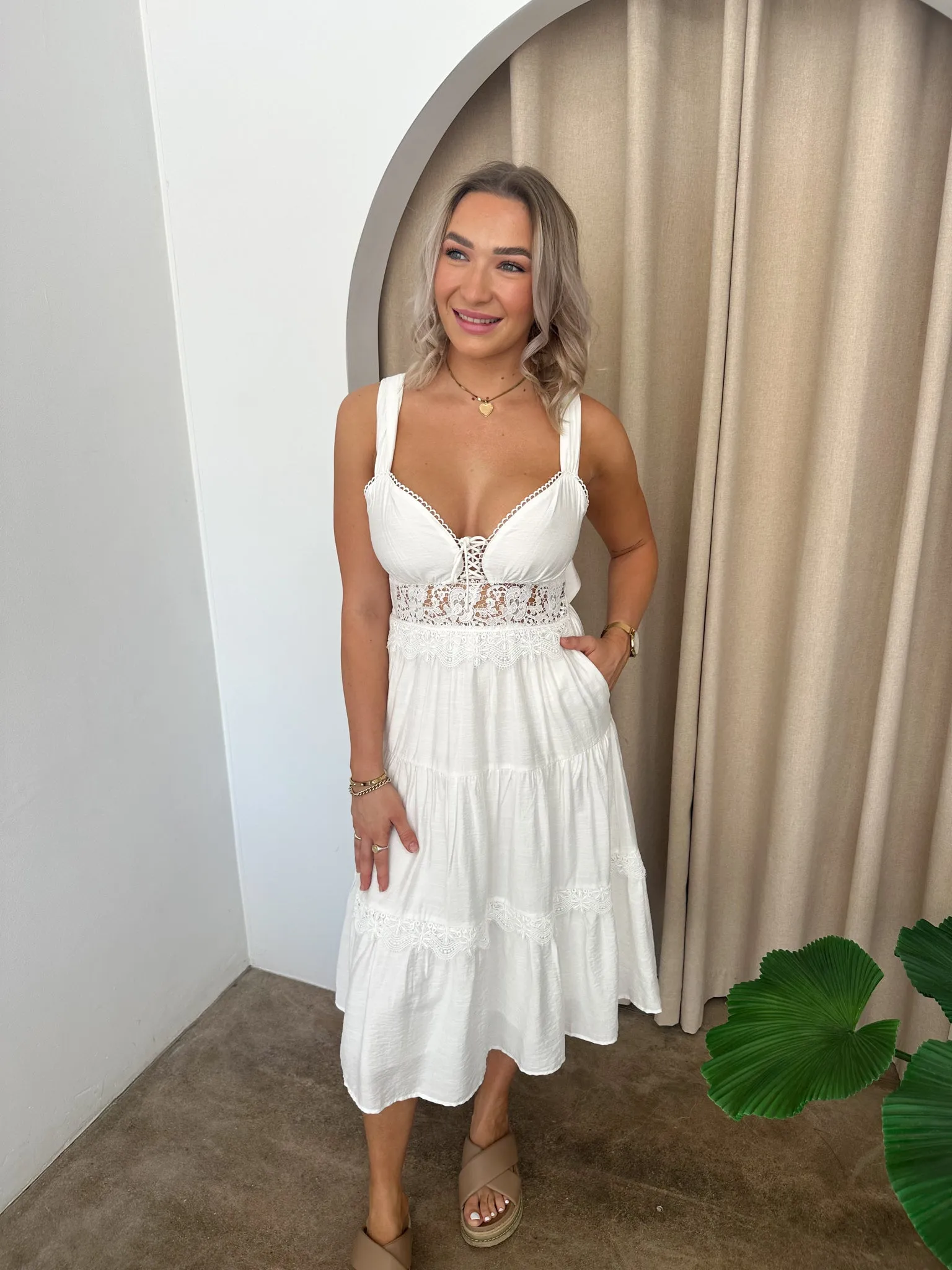 Golden Dress -White
