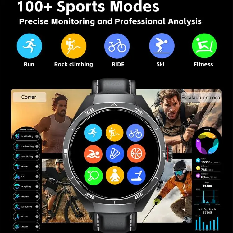 GT97 1.53 inch Round Screen 2 in 1 Bluetooth Earphone Silicone Strap Smart Watch Supports Bluetooth Calls(Silver)