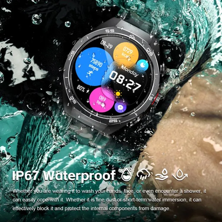 GT97 1.53 inch Round Screen 2 in 1 Bluetooth Earphone Silicone Strap Smart Watch Supports Bluetooth Calls(Silver)