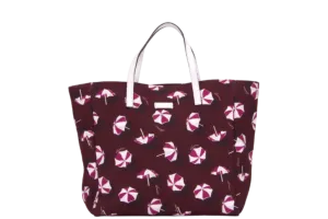 GUCCI BURGUNDY CANVAS UMBRELLA PRINT TOTE (282439 502752) NO DUST COVER