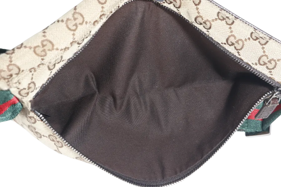 GUCCI GG CANVAS WAIST POUCH NO DUST COVER
