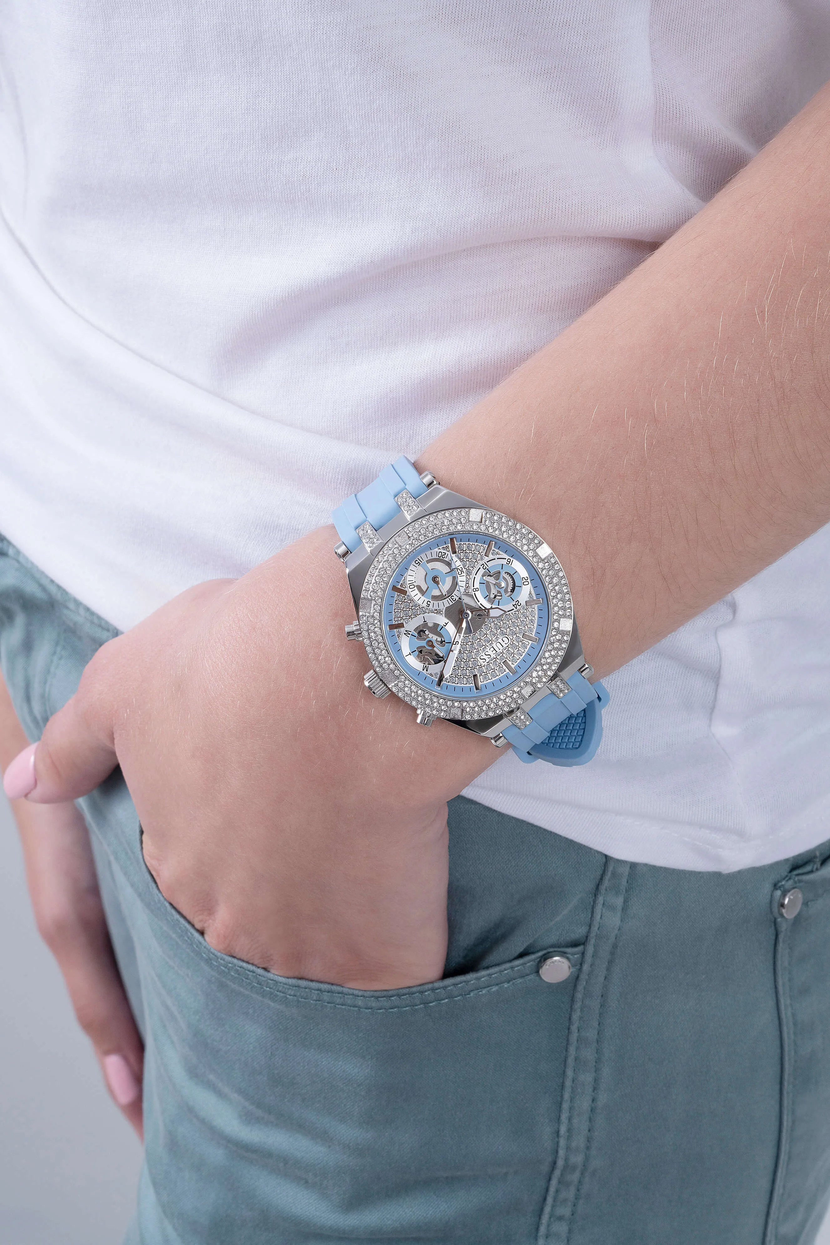 Guess Heiress Silver Watch