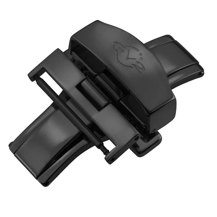 GV2 22mm Polished Stainless Steel Deployment Buckle Clasp With Push Button