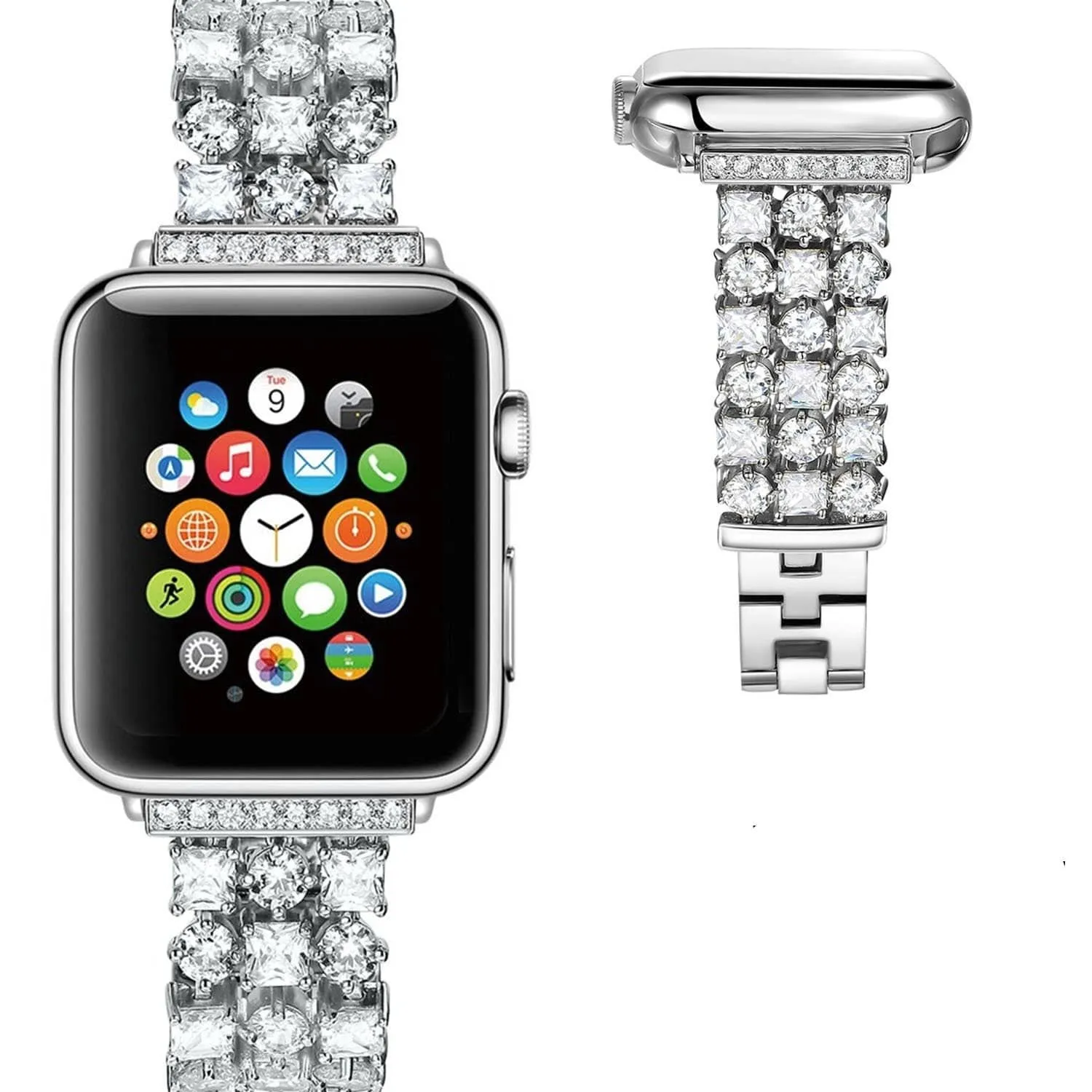 Handmade Luxury Rhinestone Plated Band Compatible With Apple Watch