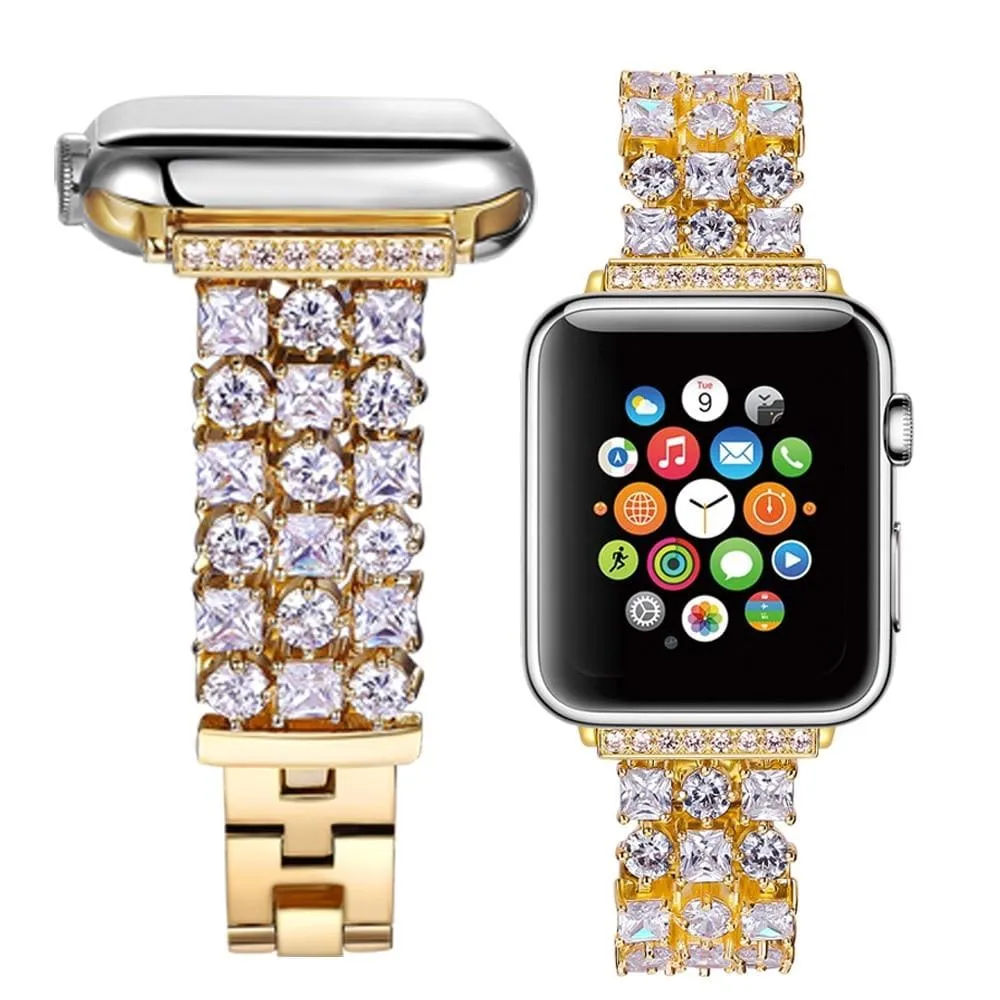 Handmade Luxury Rhinestone Plated Band Compatible With Apple Watch