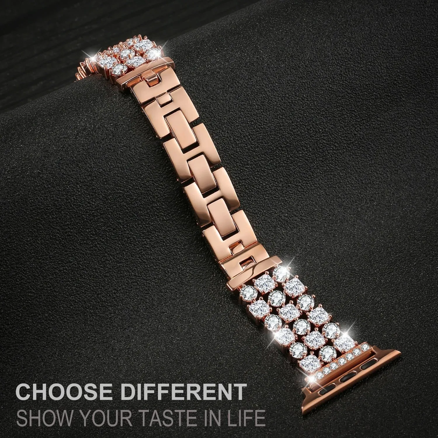 Handmade Luxury Rhinestone Plated Band Compatible With Apple Watch
