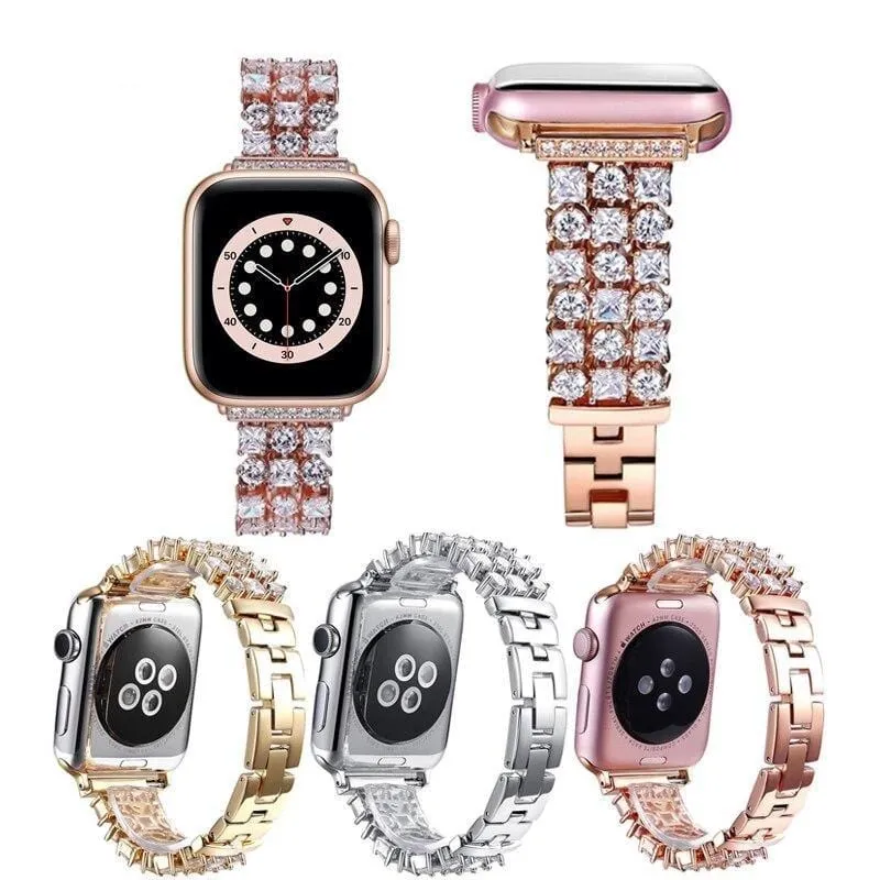 Handmade Luxury Rhinestone Plated Band Compatible With Apple Watch