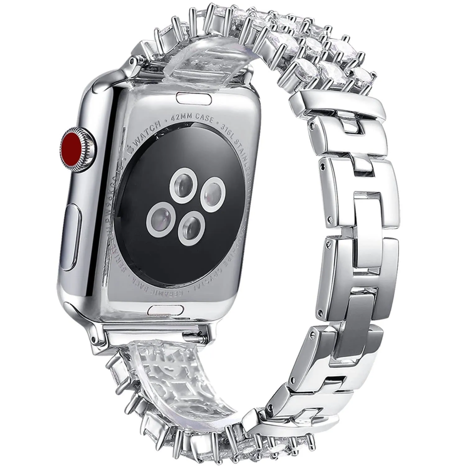 Handmade Luxury Rhinestone Plated Band Compatible With Apple Watch