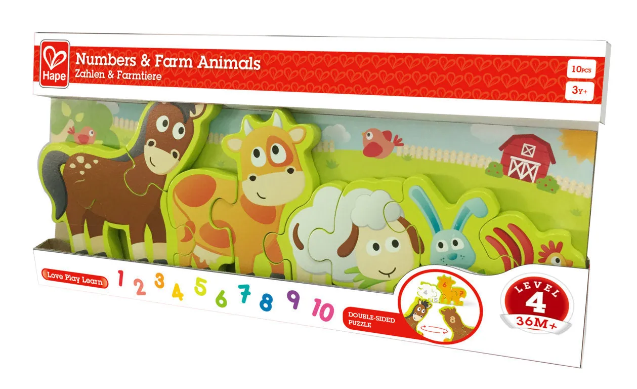 Hape Numbers & Farm Animals Puzzle