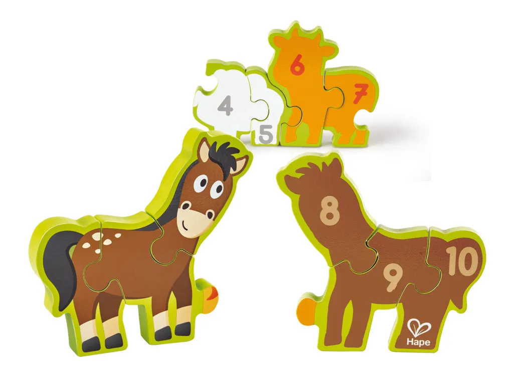 Hape Numbers & Farm Animals Puzzle