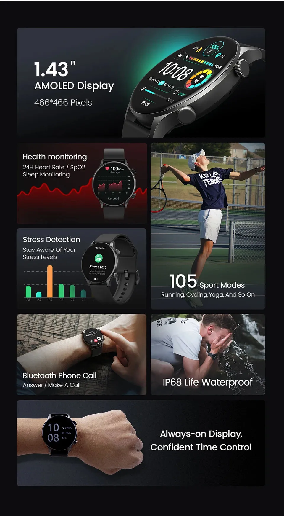 HAYLOU Solar Plus RT3 1.43" AMOLED Smart Watch