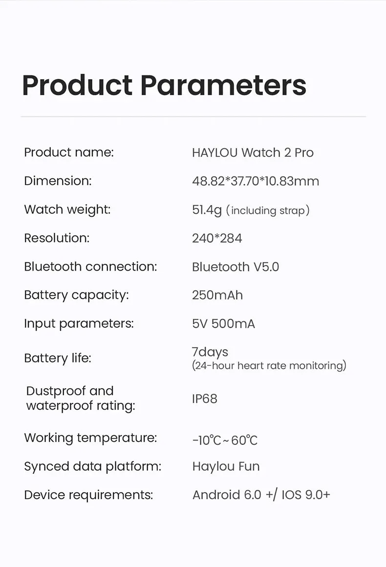 HAYLOU Watch 2 Pro 1.85" Large Display Smart Watch