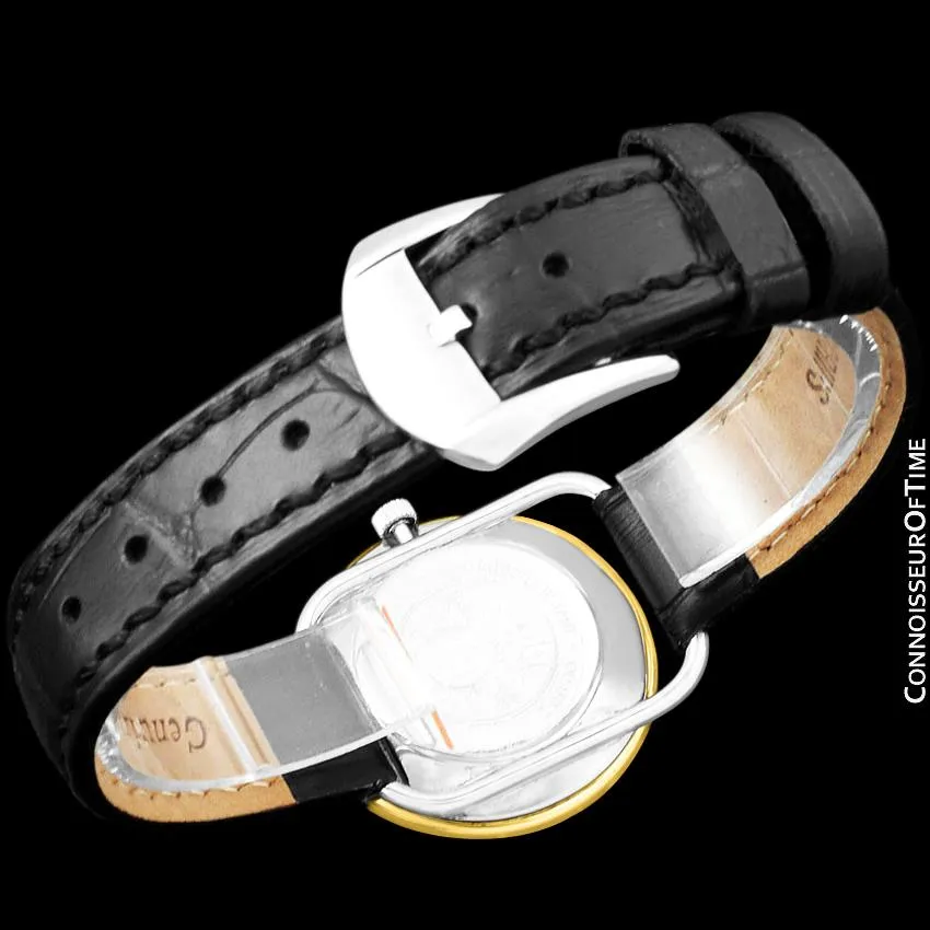 Hermes Arceau Mens Midsize or Unisex Watch - 18K Gold Plated & Stainless Steel
