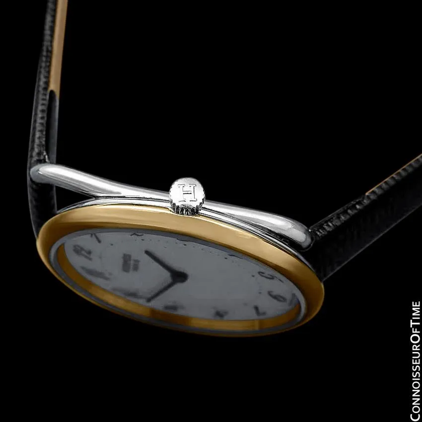 Hermes Midsize Arceau Mens Midsize Unisex Watch - 18K Gold Plated & Stainless Steel