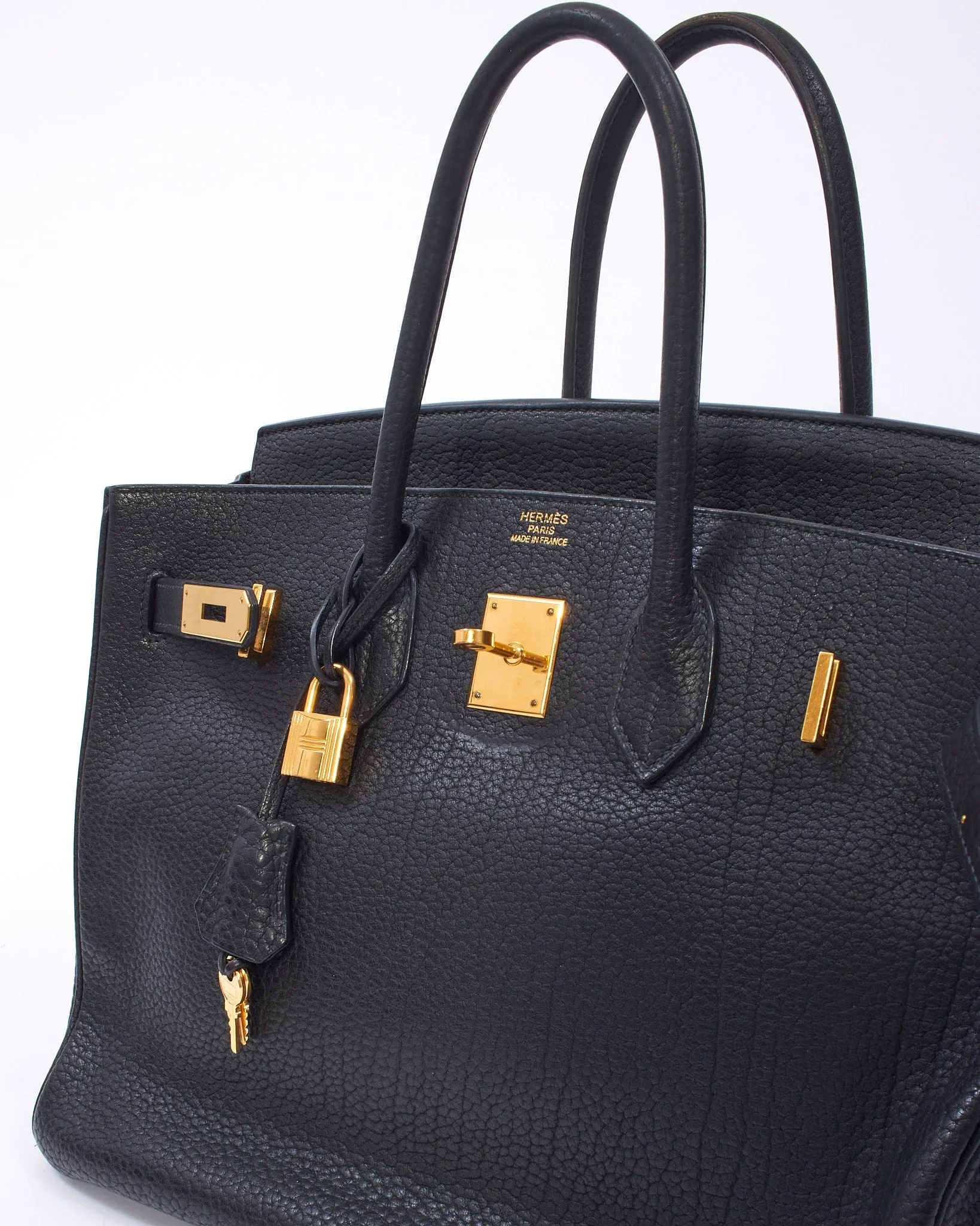 Hermès Black Fjord Leather Birkin 35 GHW