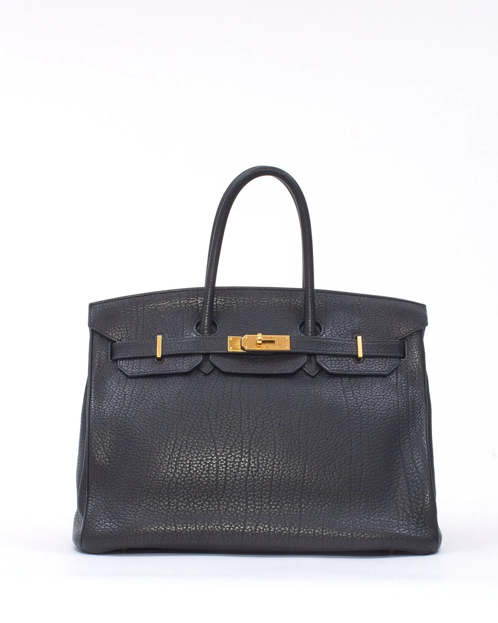 Hermès Black Fjord Leather Birkin 35 GHW