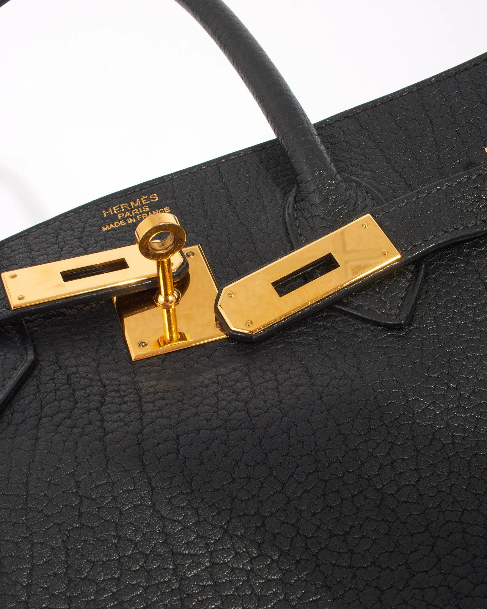 Hermès Black Fjord Leather Birkin 35 GHW