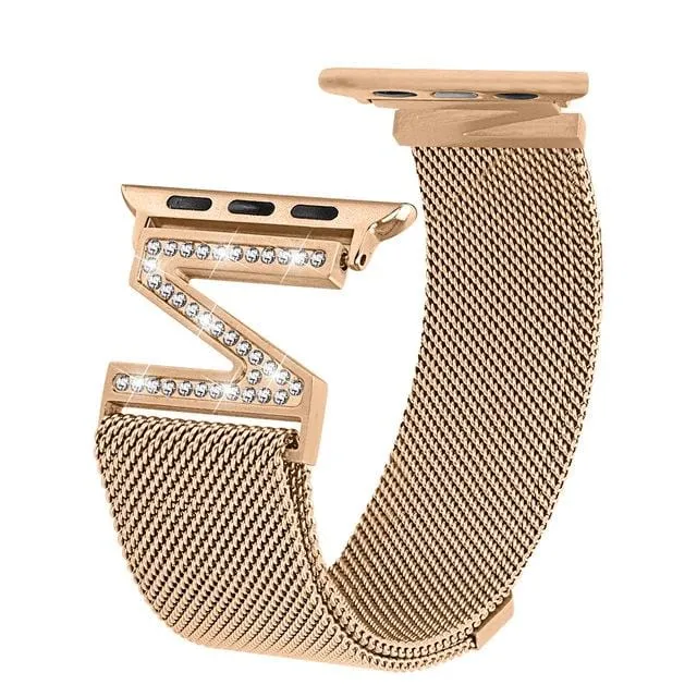 High End Milanese Mesh Loop Band Compatible With Apple Watch