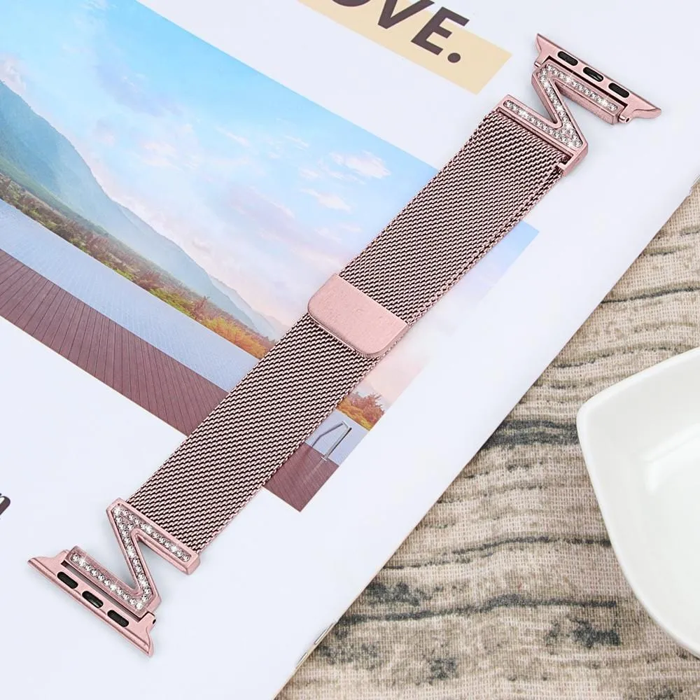 High End Milanese Mesh Loop Band Compatible With Apple Watch