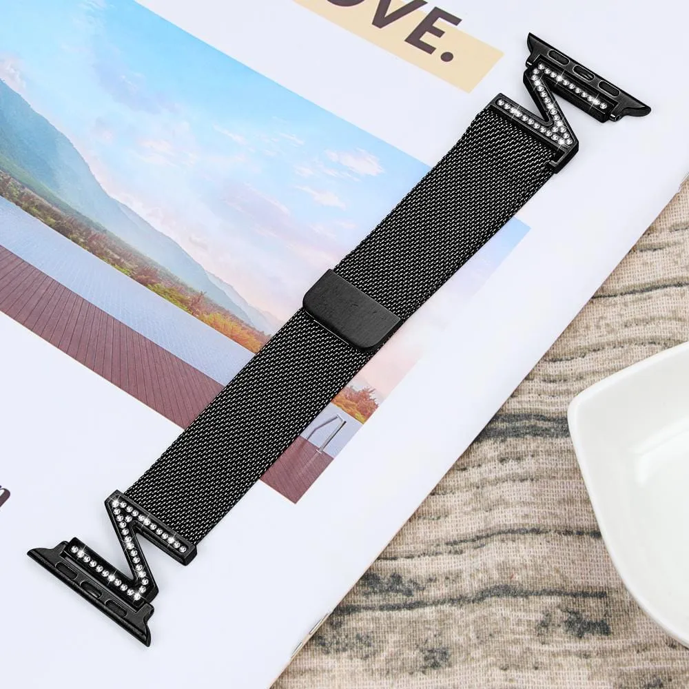 High End Milanese Mesh Loop Band Compatible With Apple Watch