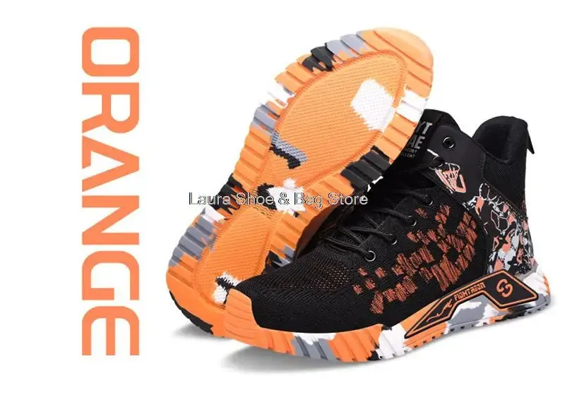 High Top Safety Shoes – Steel Toe Work Shoes for Men, Anti-Smash, Indestructible Work Boots, Breathable Safety Footwear
