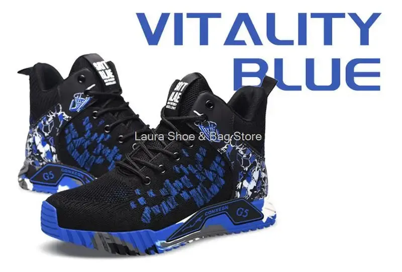 High Top Safety Shoes – Steel Toe Work Shoes for Men, Anti-Smash, Indestructible Work Boots, Breathable Safety Footwear