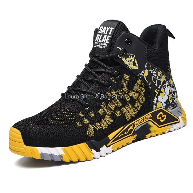 High Top Safety Shoes – Steel Toe Work Shoes for Men, Anti-Smash, Indestructible Work Boots, Breathable Safety Footwear