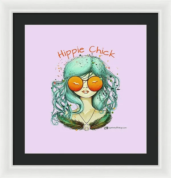 Hippie Chick - Framed Print