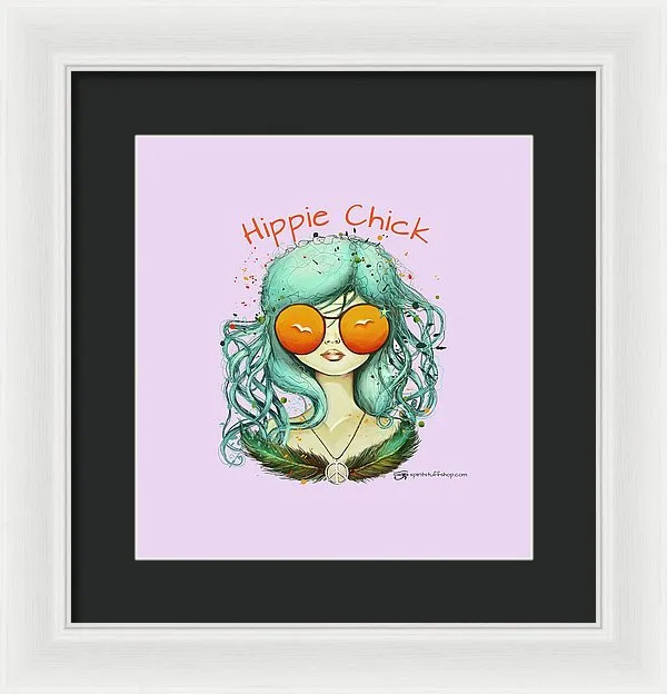 Hippie Chick - Framed Print