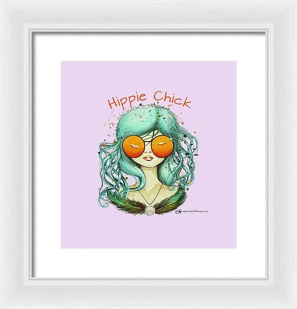 Hippie Chick - Framed Print