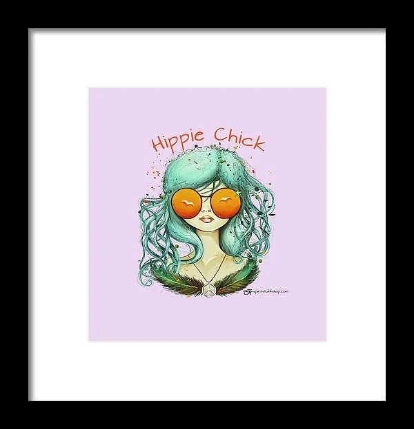 Hippie Chick - Framed Print