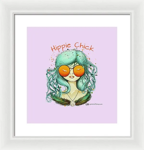 Hippie Chick - Framed Print