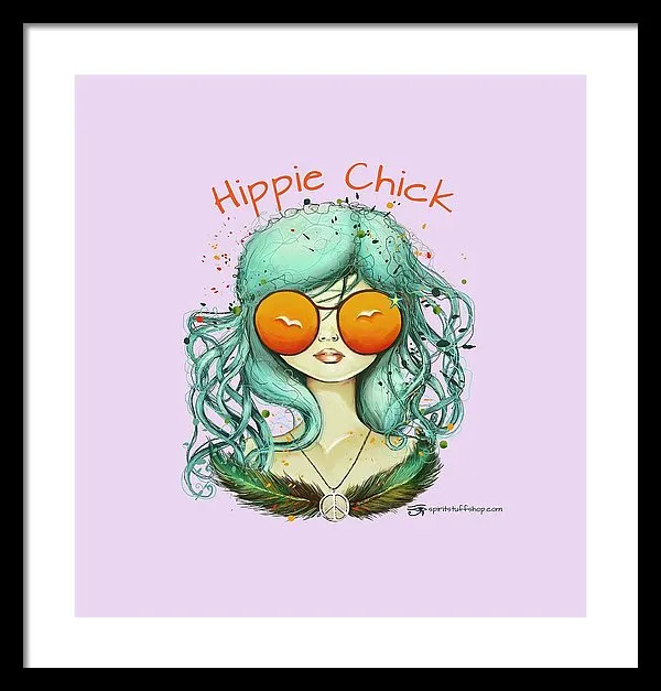 Hippie Chick - Framed Print