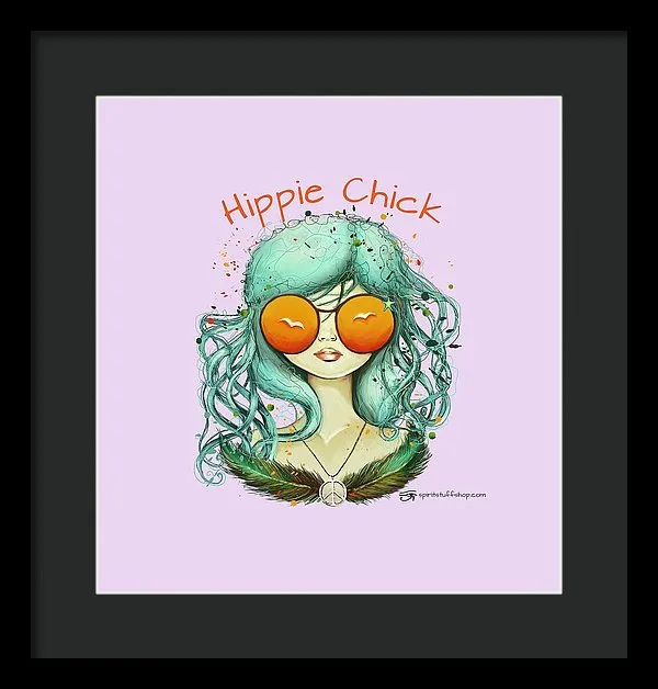 Hippie Chick - Framed Print