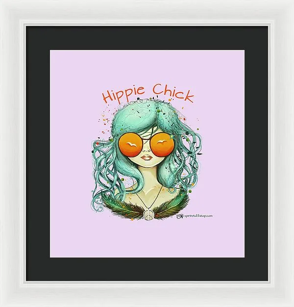 Hippie Chick - Framed Print