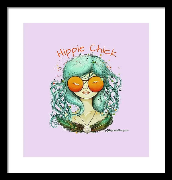 Hippie Chick - Framed Print