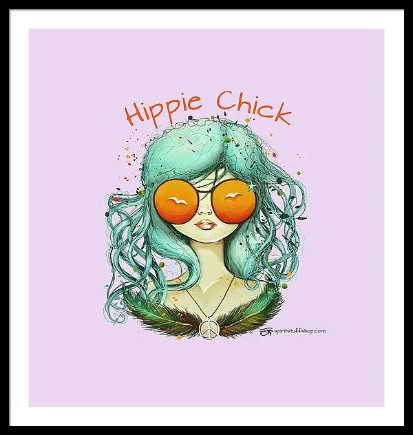 Hippie Chick - Framed Print